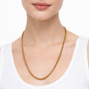Nina Ricci Vintage Gold Chain Necklace Elegant Unisex Designer Jewelry Unisex